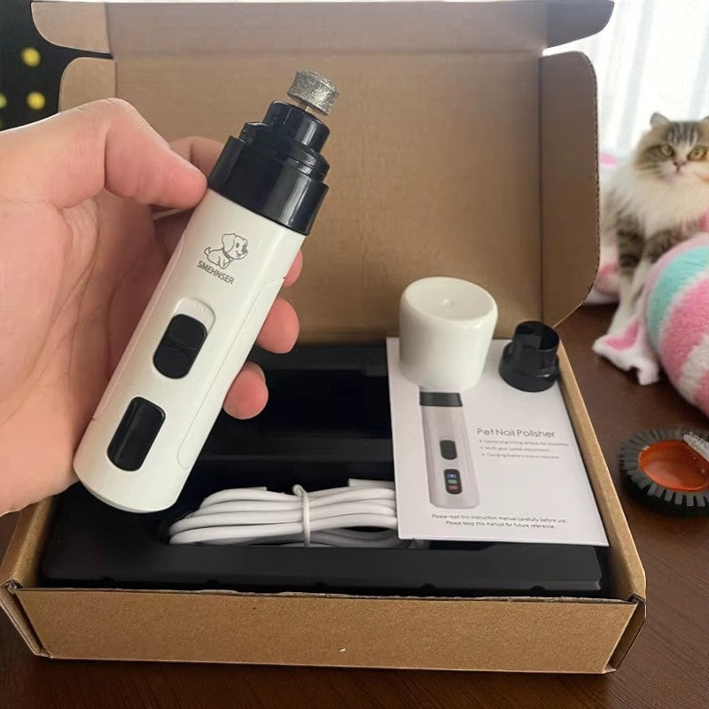 Lima de Uñas Eléctrica para Mascotas – Cortaúñas Silencioso y Recargable por USB para Perros y Gatos