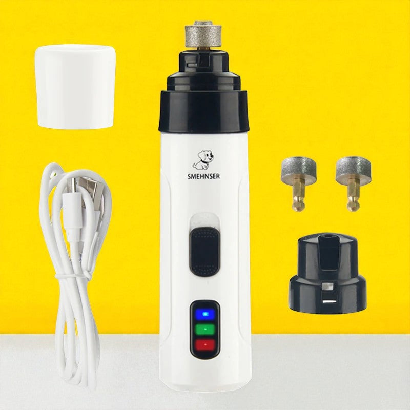 Lima de Uñas Eléctrica para Mascotas – Cortaúñas Silencioso y Recargable por USB para Perros y Gatos