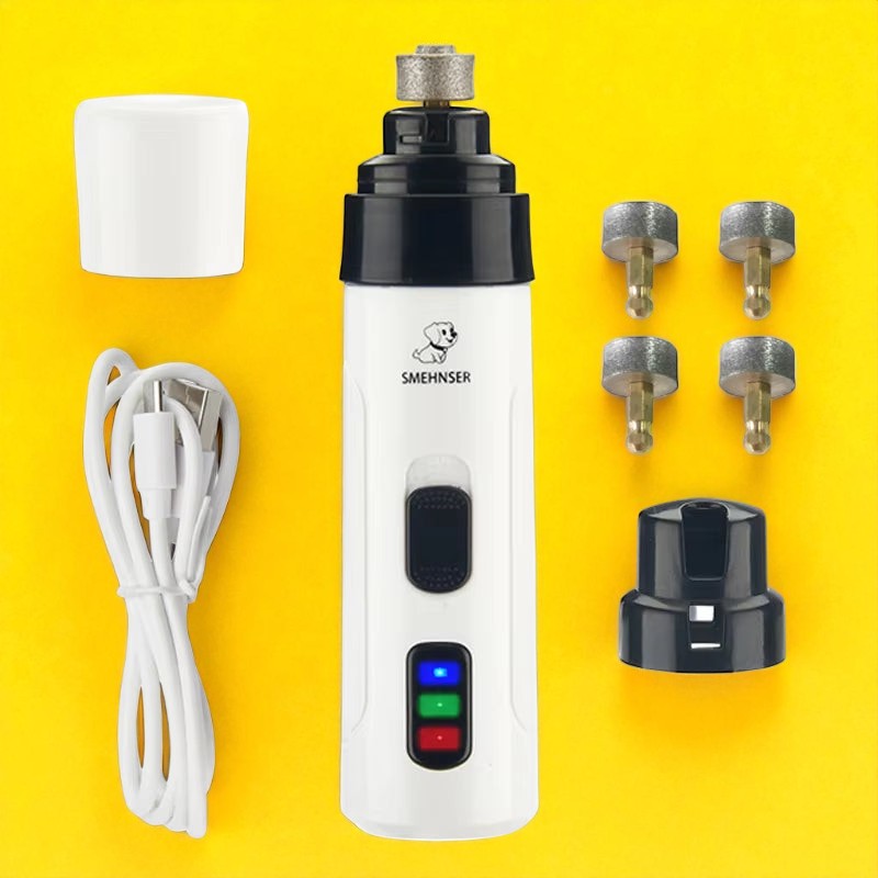 Lima de Uñas Eléctrica para Mascotas – Cortaúñas Silencioso y Recargable por USB para Perros y Gatos