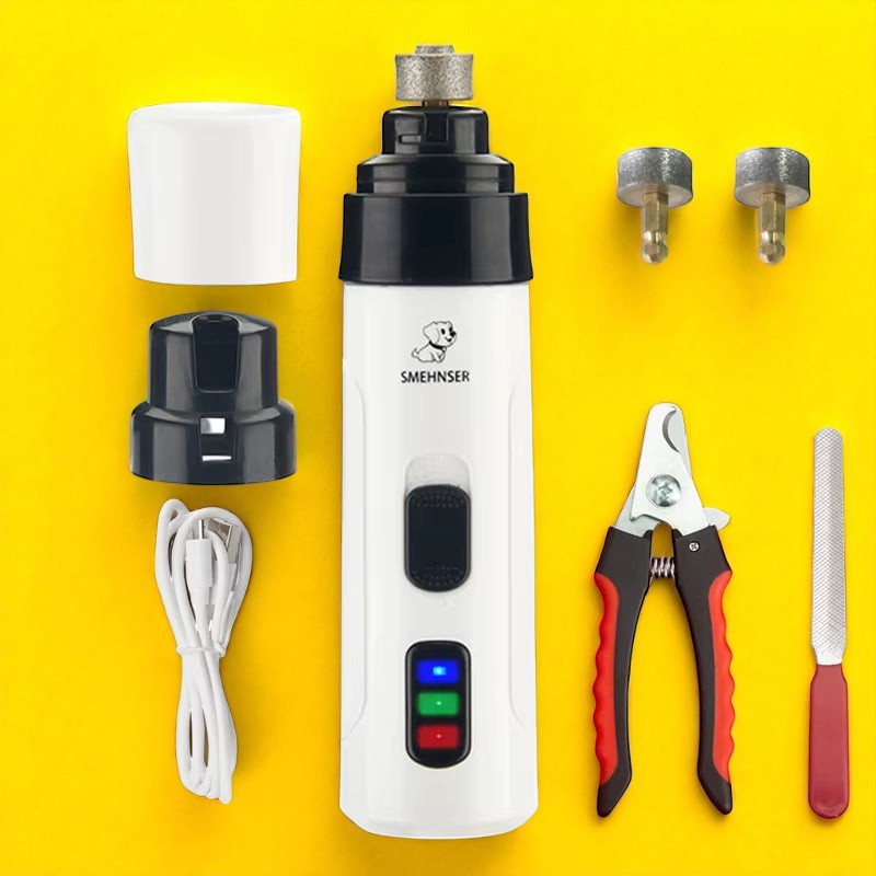 Lima de Uñas Eléctrica para Mascotas – Cortaúñas Silencioso y Recargable por USB para Perros y Gatos