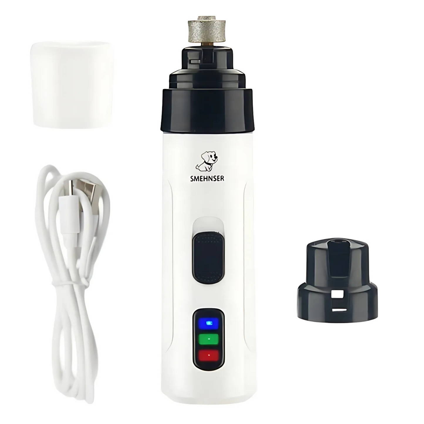 Lima de Uñas Eléctrica para Mascotas – Cortaúñas Silencioso y Recargable por USB para Perros y Gatos